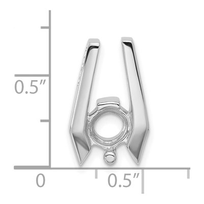 14K White Gold Slide Pendant Mounting – view 5