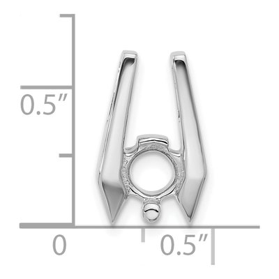 14K White Gold Slide for Pendant Mounting – view 5