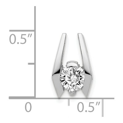 14K White Gold 0.55 ct tw Diamond Omega Slide Pendant – view 2