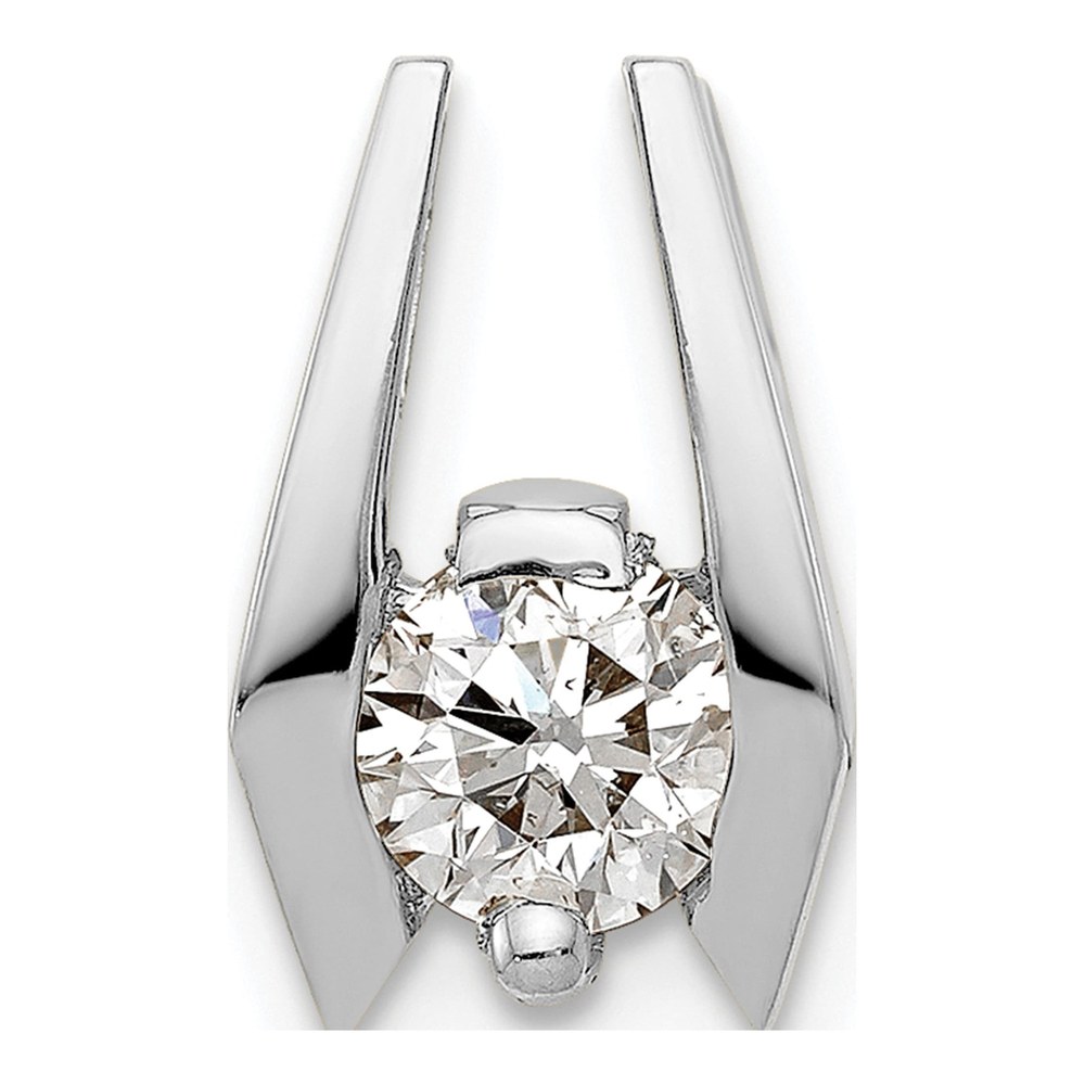 14K White Gold 0.55 ct tw Diamond Omega Slide Pendant
