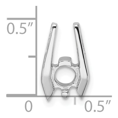 14K White Gold Slide for Pendant Mounting – view 4