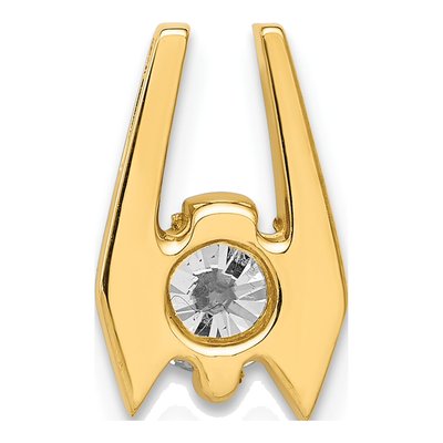 14K Yellow Gold Diamond Slide Pendant Mounting – view 4