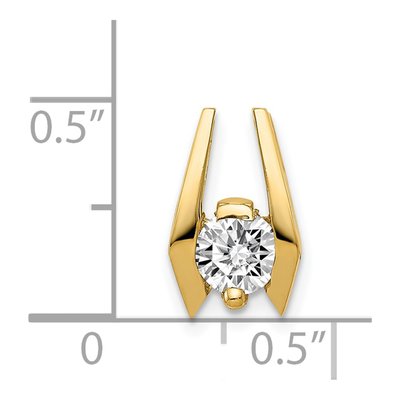 14K Yellow Gold Diamond Slide Pendant Mounting – view 5
