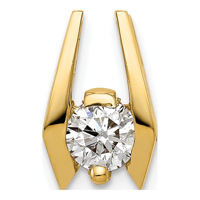 14K Yellow Gold Diamond Slide Pendant Mounting