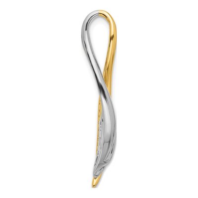14K Two-Tone Gold Twisted Ribbon Slide Slide Mounting – view 2