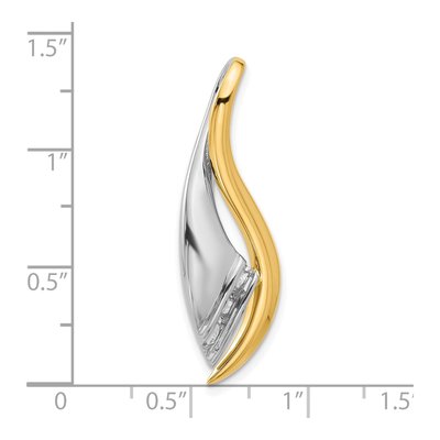 14K Two-Tone Gold Twisted Ribbon Slide Slide Mounting – view 3