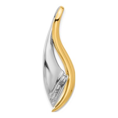 14K Two-Tone Gold Twisted Ribbon Slide Slide Mounting
