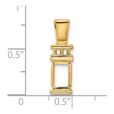 14K Yellow Gold Omega Pendant Mounting – view 4