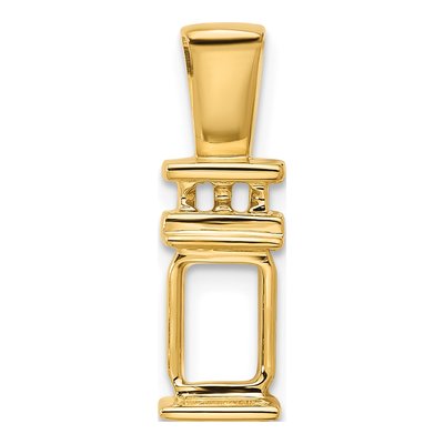 14K Yellow Gold Omega Pendant Mounting