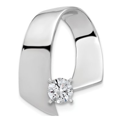 14K White Gold Peg-Set Diamond Slide Slide Mounting – view 4