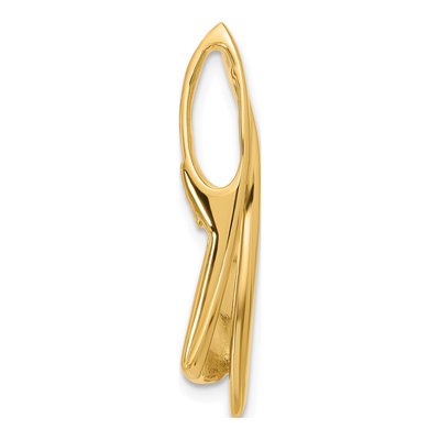 14K Yellow Gold Peg-Set Diamond Slide Slide Mounting – view 2