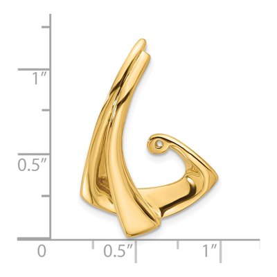 14K Yellow Gold Peg-Set Diamond Slide Slide Mounting – view 4