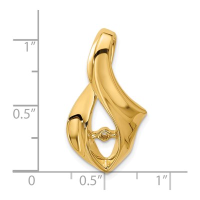 14K Yellow Gold Peg Set Slide Slide Mounting – view 4