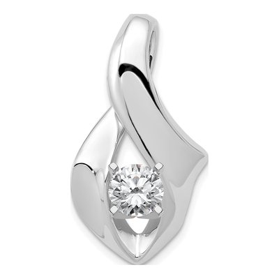 14K White Gold Peg-Set Diamond Slide Slide Mounting – view 4
