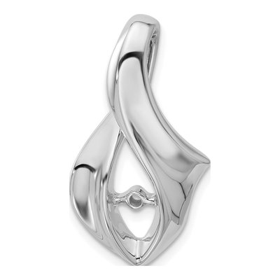 14K White Gold Peg-Set Diamond Slide Slide Mounting