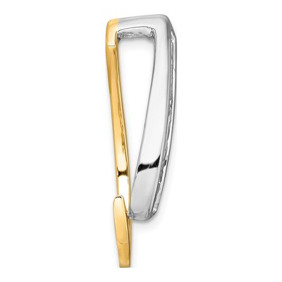 14K Two-Tone Gold Teardrop Slide Slide Mounting – view 3
