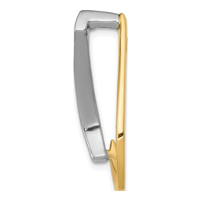 14K Two-Tone Gold 3/8 ct tw Diamond Teardrop Slide Pendant – view 2