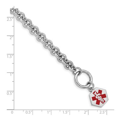 Sterling Silver Medical ID Bracelet – view 4