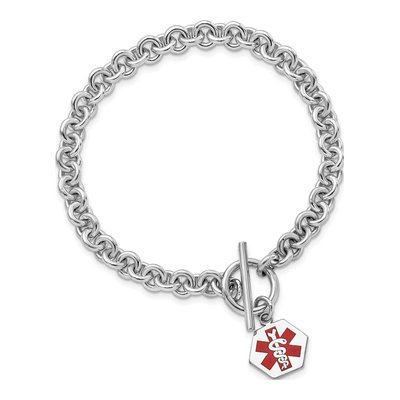 Sterling Silver Medical ID Bracelet – view 5