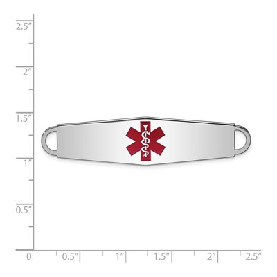 Sterling Silver Medical ID Plate Bracelet – view 3