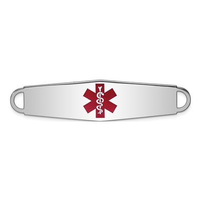 Sterling Silver Medical ID Plate Bracelet