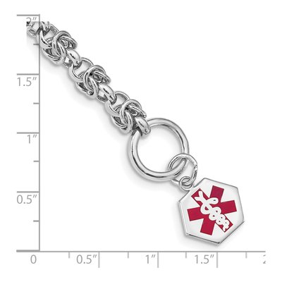 Sterling Silver Medical ID Bracelet – view 3