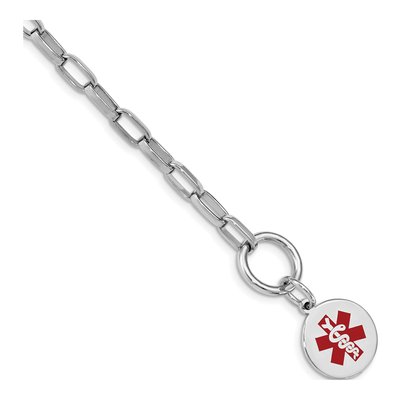 Sterling Silver Medical ID Bracelet