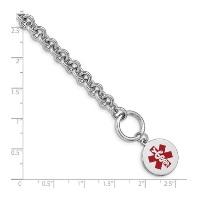 Sterling Silver Medical ID Bracelet – view 3