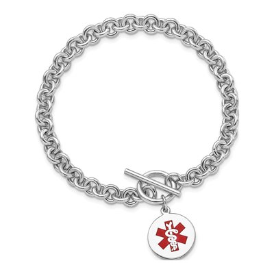 Sterling Silver Medical ID Bracelet – view 4