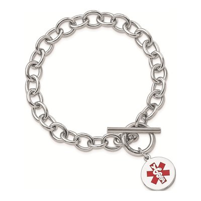 Sterling Silver Medical ID Bracelet – view 3