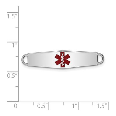 Sterling Silver Medical ID Plate Bracelet – view 4