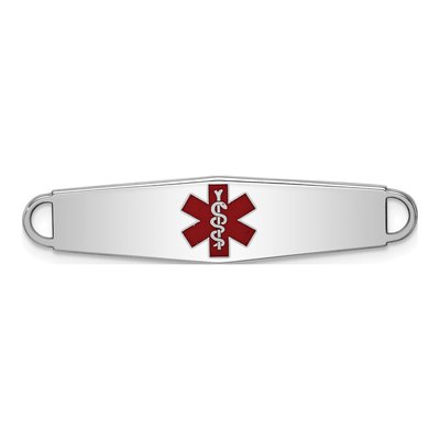 Sterling Silver Medical ID Plate Bracelet