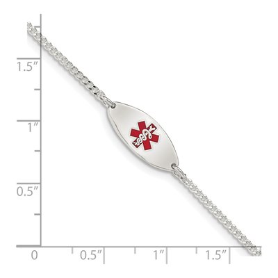 Sterling Silver Medical ID Bracelet – view 3