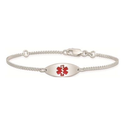 Sterling Silver Medical ID Bracelet – view 4