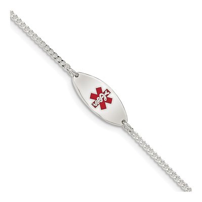Sterling Silver Medical ID Bracelet