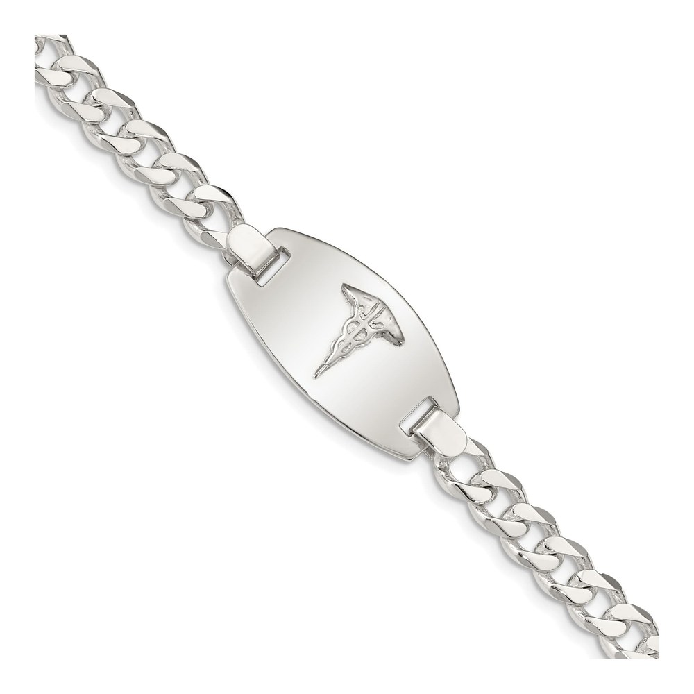 Sterling Silver Medical ID Curb Bracelet