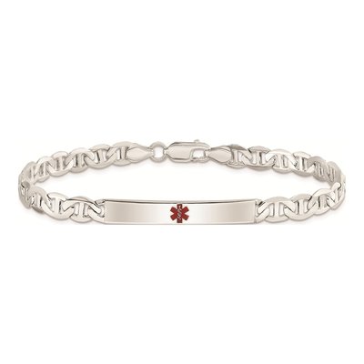 Sterling Silver Medical ID Bracelet – view 4