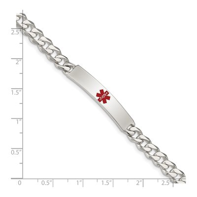 Sterling Silver Medical ID Curb Bracelet – view 5
