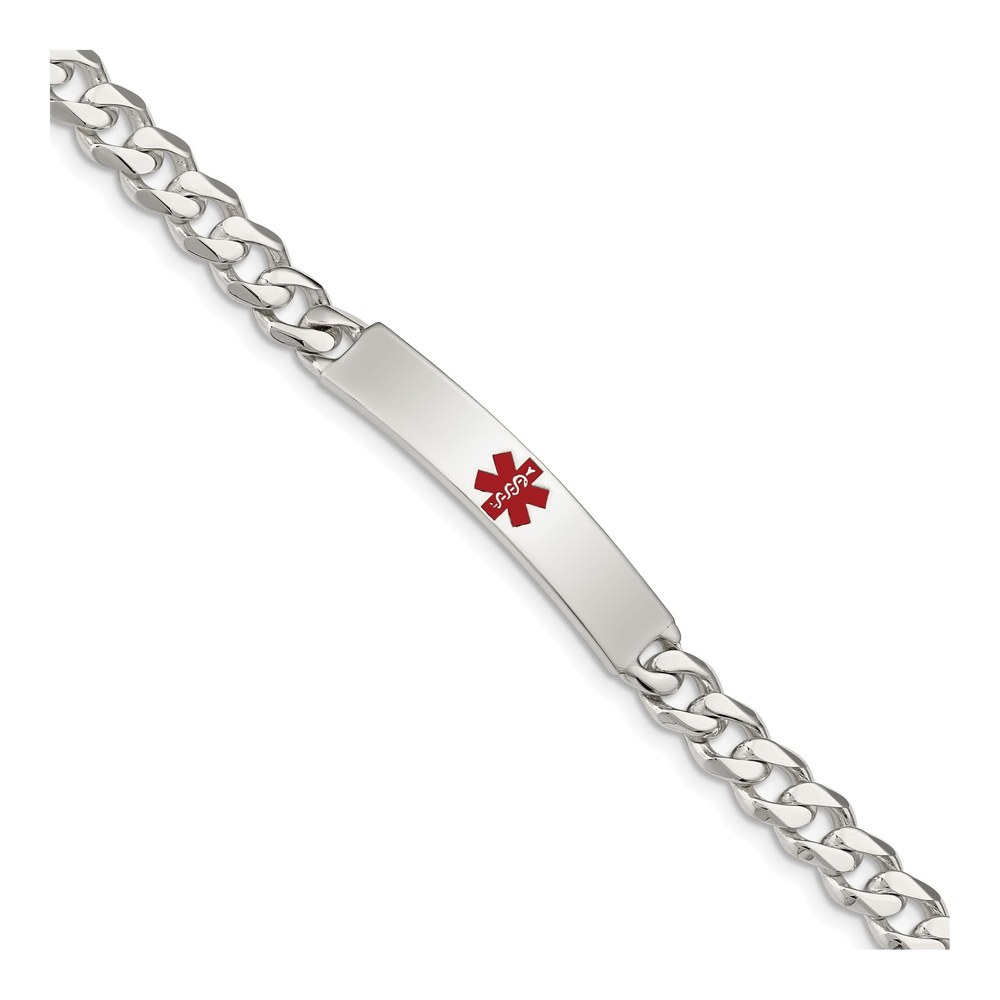 Sterling Silver Medical ID Curb Bracelet