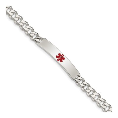 Sterling Silver Medical ID Curb Bracelet