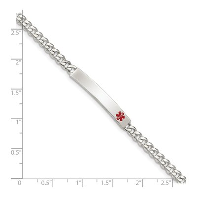 Sterling Silver Medical ID Curb Bracelet – view 5