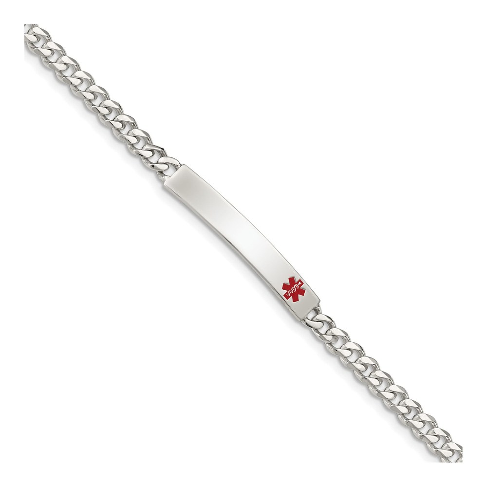 Sterling Silver Medical ID Curb Bracelet