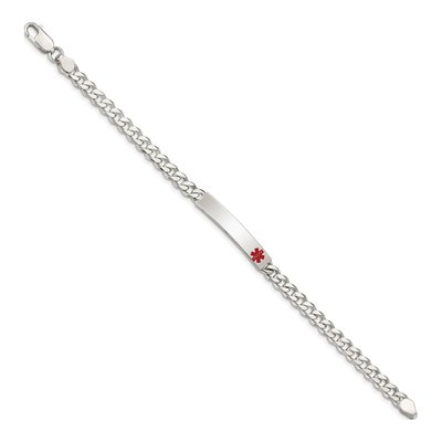 Sterling Silver Medical ID Curb Bracelet – view 3