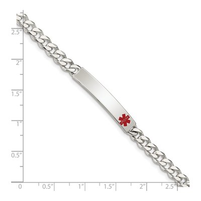 Sterling Silver Medical ID Curb Bracelet – view 5