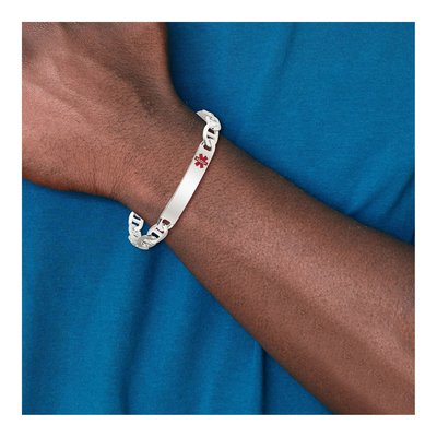 Sterling Silver Medical ID Bracelet – view 6