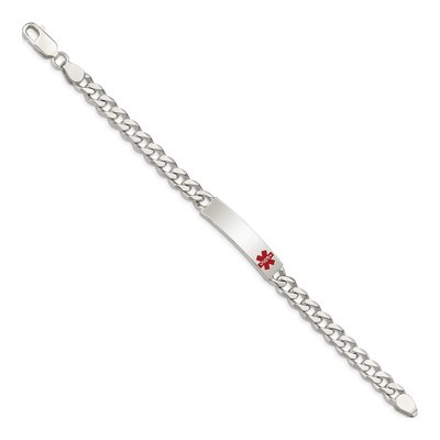 Sterling Silver Medical ID Curb Bracelet – view 3