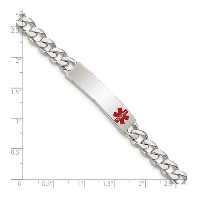 Sterling Silver Medical ID Curb Bracelet – view 5
