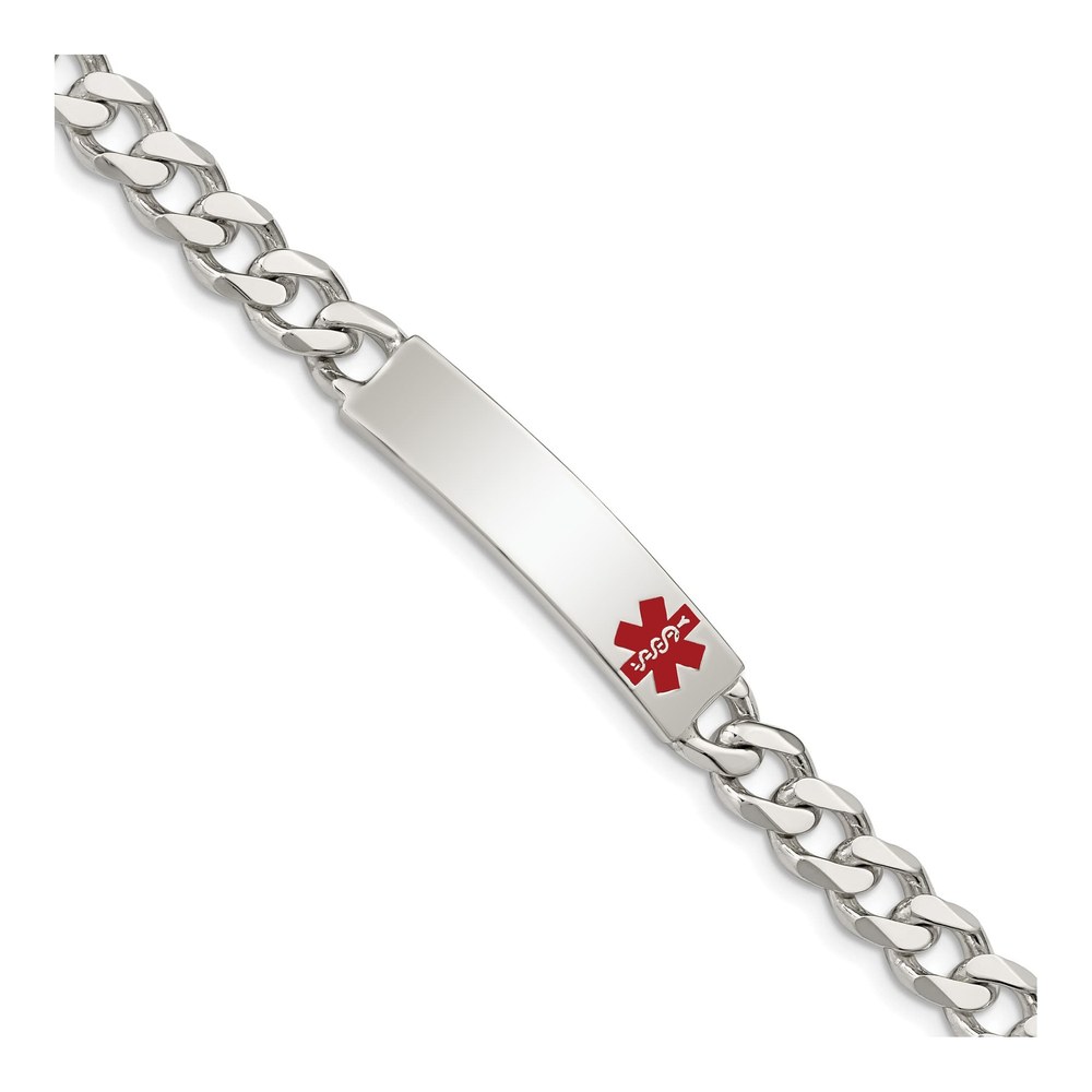 Sterling Silver Medical ID Curb Bracelet