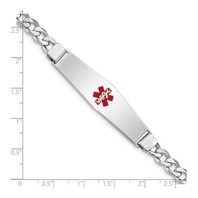 Sterling Silver Medical ID Curb Bracelet – view 4