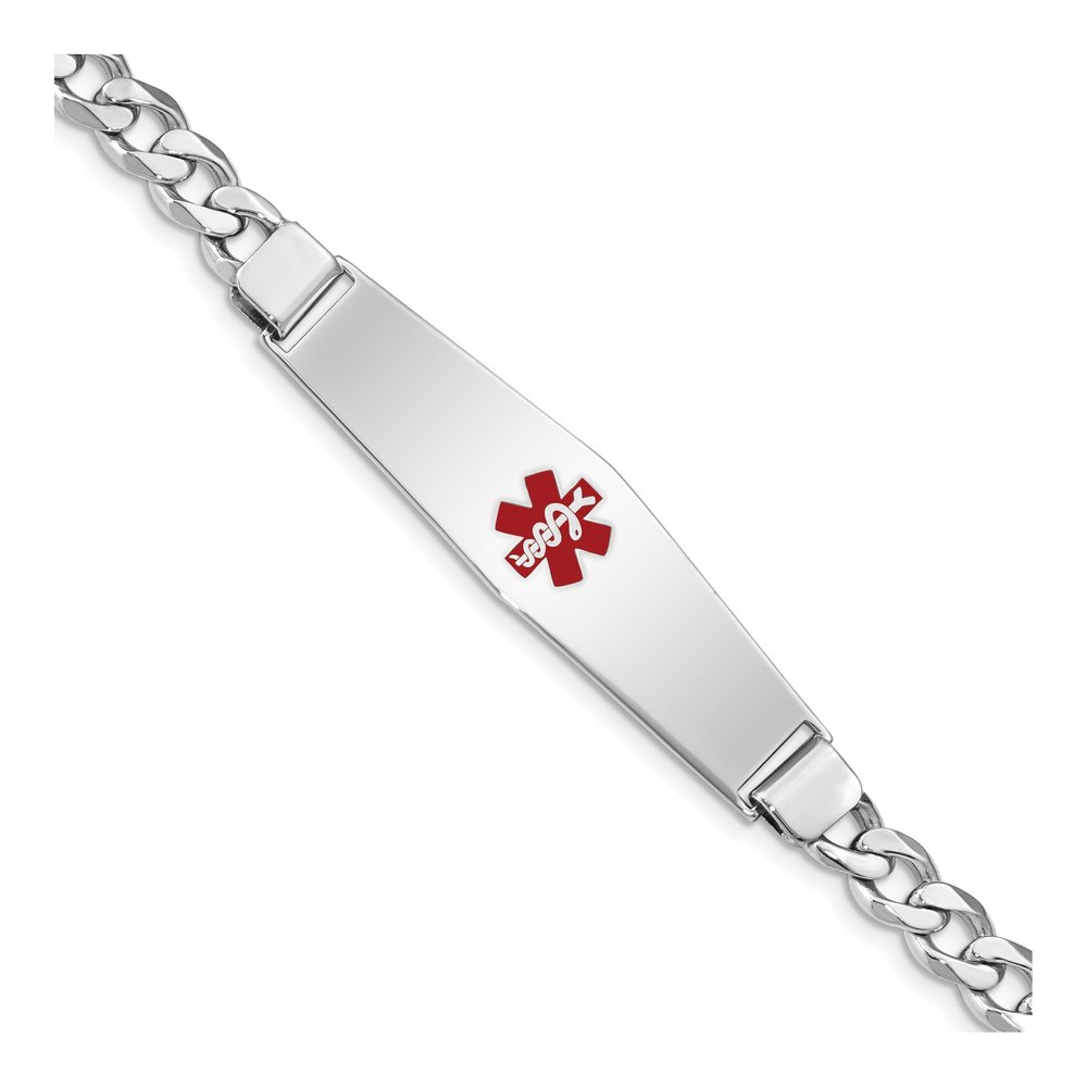 Sterling Silver Medical ID Curb Bracelet